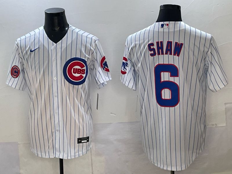 Men Chicago Cubs #6 Shaw white Nike MLB 2025 jersey 09->chicago cubs->MLB Jersey